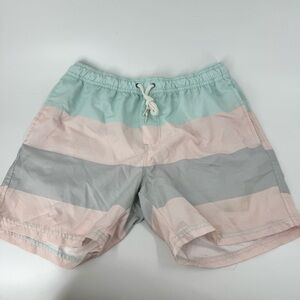 Swim Pastel Striped Swim Trunks‎